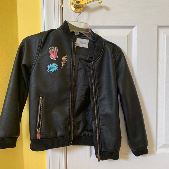 leather Zara bomber jacket - Picture 2 of 3